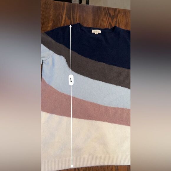 Promesa sweater colorblock stripe M/L top pullover long sleeve EUC - Picture 14 of 15